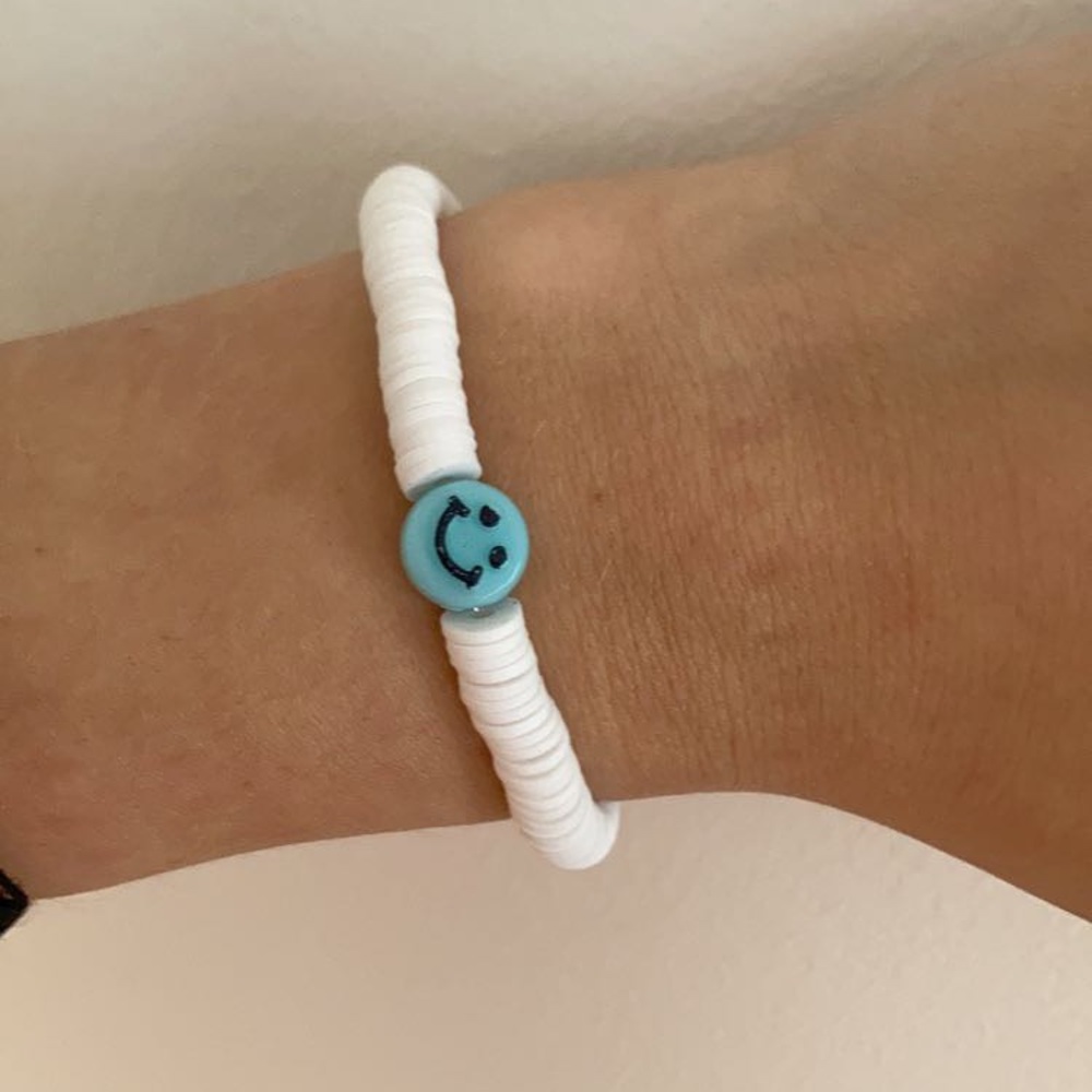 clay beaded bracelet